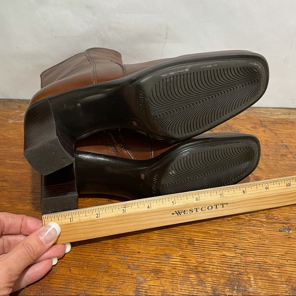 Antonio Melani Brown Leather Ankle Boots 6 Parlor - Picture 9 of 14